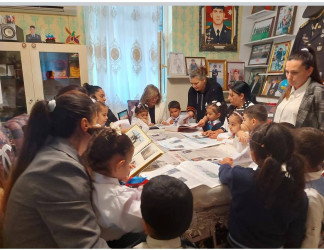 Cəbrayıl rayon 11 saylı Uşaq bağçasının uşaqları şəhid Mustafayev Təhmasib Sərməst  oğlunun ailəsini ziyarət ediblər