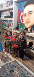 Cəbrayıl rayon 6 saylı Uşaq bağçasının uşaqları şəhid, baş kəşfiyyatçı Hüseynov Elxan Maarif oğlunun ailəsini ziyarət ediblər
