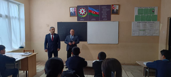 Təhsildən yayınma hallarının qarşısının alınması və davamlı təhsil hüququnun təmin edilməsi məqsədilə ümumtəhsil məktəblərində görüşlər təşkil edilib