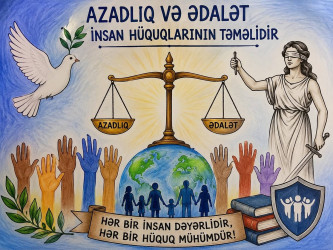 Rayonun ümumtəhsil məktəblərində “İnsan Hüquqları Aylığı” çərçivəsində tədbirlər davam edir