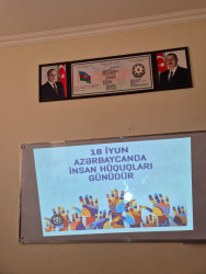 Rayonun ümumtəhsil məktəblərində “İnsan Hüquqları Aylığı” çərçivəsində tədbirlər davam edir
