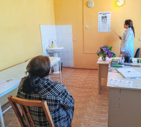 Cəbrayıl rayonunda göz müayinəsi aksiyası keçirilib