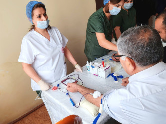 Cəbrayıl rayonunda “Talassemiyasız həyat naminə” proqramı çərçivəsində qanvermə aksiyası keçirilib