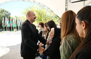 Azərbaycan Respublikasının Prezidenti İlham Əliyev oktyabrın 28-də Cəbrayıl rayonunun Horovlu kəndinin birinci mərhələsinin açılışında iştirak edib