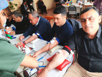 Cəbrayıl rayonunda “Talassemiyasız həyat naminə” proqramı çərçivəsində qanvermə aksiyası keçirilib