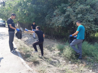 “Şəhərsalma və Memarlıq İli” çərçivəsində təmizlik aksiyası keçirilib