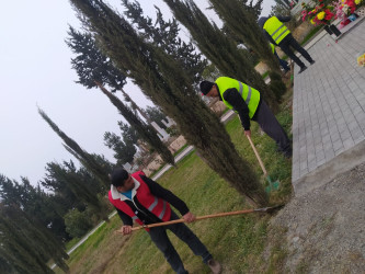 Cəbrayıl rayonunda Şəhidlər abidə kompleksində və Şəhidlər Xiyabanında abadlıq-təmizlik işləri aparılıb