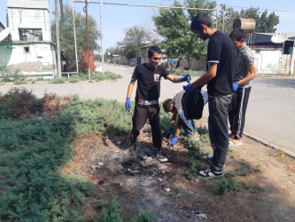 “Şəhərsalma və Memarlıq İli” çərçivəsində təmizlik aksiyası keçirilib