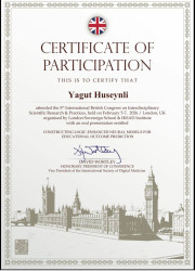 Məktəblimiz Beynəlxalq Sertifikata layiq görülüb