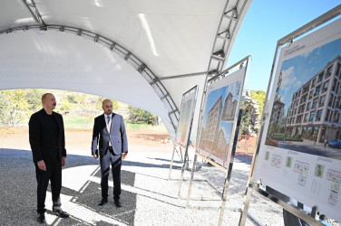 Azərbaycan Respublikasının Prezidenti İlham Əliyev Cəbrayıl şəhərində ikinci və üçüncü yaşayış komplekslərinin təməlini qoyub