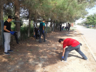 “Şəhərsalma və Memarlıq İli” çərçivəsində təmizlik aksiyası keçirilib