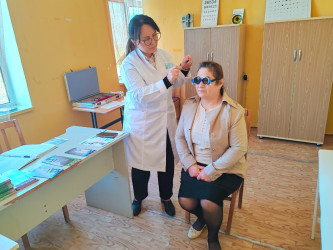 Cəbrayıl rayonunda göz müayinəsi aksiyası keçirilib