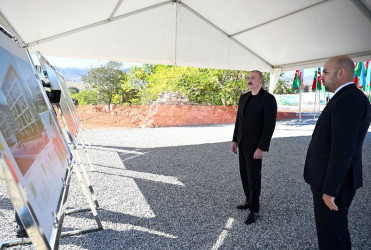 Azərbaycan Respublikasının Prezidenti İlham Əliyev Cəbrayıl şəhərində ikinci və üçüncü yaşayış komplekslərinin təməlini qoyub