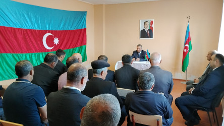 Rayon rəhbəri Saatlı rayonu, Nərimankənd köçkün qəsəbəsində səyyar görüş-qəbul keçirib