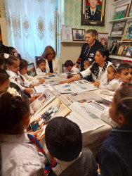 Cəbrayıl rayon 11 saylı Uşaq bağçasının uşaqları şəhid Mustafayev Təhmasib Sərməst  oğlunun ailəsini ziyarət ediblər