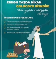 Cəbrayıl rayonunda erkən nikahın və qohumlar arasında nikahın mənfi nəticələrinə dair maarifləndirici tədbirlər davam edir