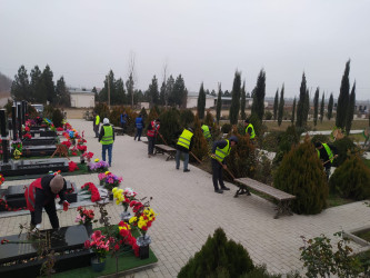 Cəbrayıl rayonunda Şəhidlər abidə kompleksində və Şəhidlər Xiyabanında abadlıq-təmizlik işləri aparılıb