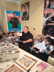 Cəbrayıl rayon 5 saylı Uşaq bağçasının uşaqları Şəhid ailəsini Ziyarət ediblər