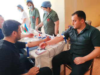 Cəbrayıl rayonunda “Talassemiyasız həyat naminə” proqramı çərçivəsində qanvermə aksiyası keçirilib