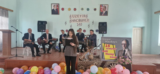 Cəbrayıl rayonunda “Üzeyir Hacıbəyli-140” mövzusunda tədbir keçirilib