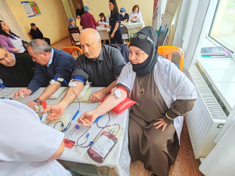 Cəbrayıl rayonunda “Talassemiyasız həyat naminə” proqramı çərçivəsində qanvermə aksiyası keçirilib