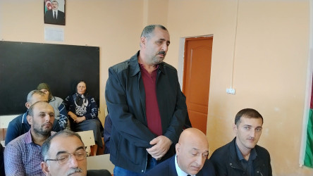 Rayon rəhbəri Saatlı rayonu, Nərimankənd köçkün qəsəbəsində səyyar görüş-qəbul keçirib