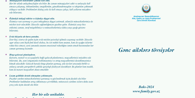 Cəbrayıl rayonunda “Ailə - dəyişməyən dəyərimiz” mövzusunda aksiya keçirilib