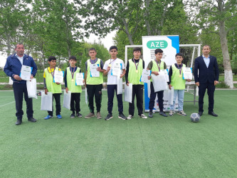 Cəbrayıl rayonunda “İdmanla zərərli vərdişlərə yox deyək” mövzusunda mini-futbol üzrə rayon birinciliyi təşkil edilib