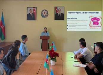 Rayonun ümumtəhsil məktəblərində “İnsan Hüquqları Aylığı” çərçivəsində tədbirlər davam edir