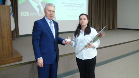Ümummilli Lider Heydər Əliyevin anadan olmasının 103-cü ildönümünə həsr olunmuş “Heydər Əliyev irsi Azərbaycan xalqının milli sərvətidir” mövzusunda tədbir keçirilib